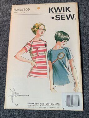 Kwik Sew Misses Shirt Sewing Pattern Size 5-7-9-11 695 Uncut